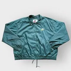 ナイキ 短丈 ナイロンジャケット 刺繍ロゴ ダブルフェイス L ジップポケット