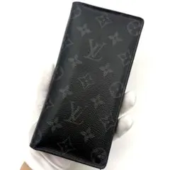 【美品】ルイヴィトン モノグラム エクリプス ポルトフォイユ ブラザ 長財布