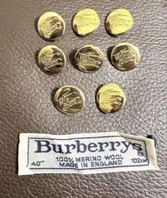 Burberrys ボタン 8個セット ゴールド　≪両面美品≫