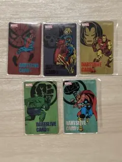 ダーツライブカード　マーベルロゴ4枚セット ダーツ 限定 マーベル MARVEL ダーツライブカード カード テーマ