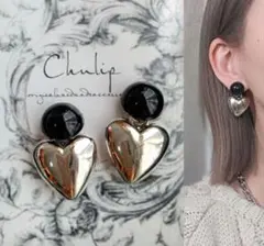 1092＊2way ブラック メタルシルバー ハート