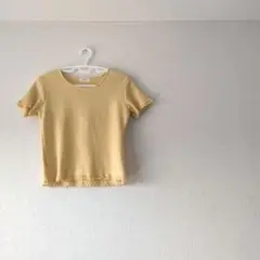 MARELET イエロー 半袖Tシャツ フリルヘム　秋色タンクトップ
