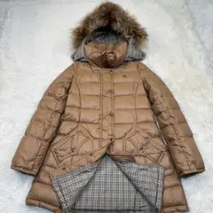 美品✨バーバリーブルーレーベル ダウンコート ラクーンファー 38 Mサイズ