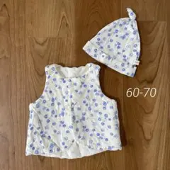 【sense of wonder】キルティングベスト ベビー帽子セット 美品