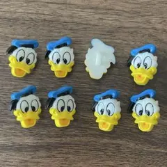 ドナルドダック　ボタン8個　レトロ　ディズニー
