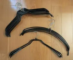 【3種・全16本セット】MAWAハンガー ブラック 45F 46P 46L