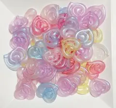 ハート・アクリルビーズ・ハンドメイド・コネクター・チャーム・イアリング・パーツ