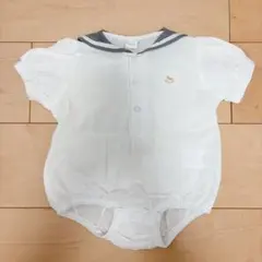 cottoli セーラー襟 ホワイトロンパース