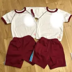 キリンジkirinji まさみヶ丘幼稚園　半袖半ズボン　2組セット　えんじ