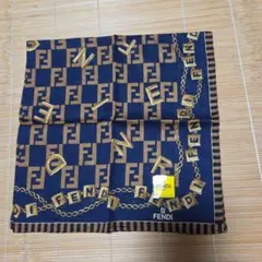 FENDI ズッカ柄 ロゴ ハンカチ