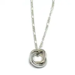 【AQUA SILVER】サークル & スクエア ペンダント リング ネックレス