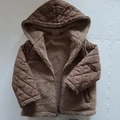 COMME CA ISM フード付きコート 110A ブラウン