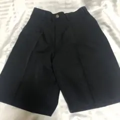 【美品】150センチ スクールズボン 黒 半ズボン 冬用