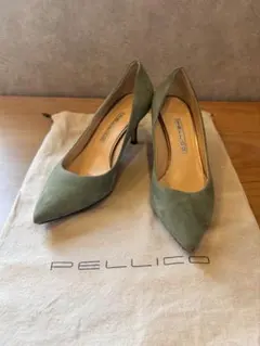 PELLICO ペリーコ パンプス グリーン スエード 36、5 - メルカリ