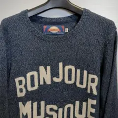 ネイビー系薄手メンズセーターMサイズ美品着丈62身幅48