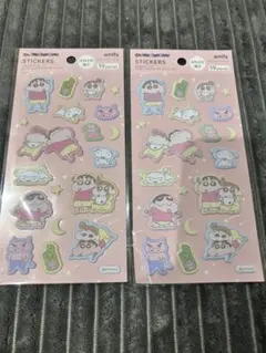 クレヨンしんちゃん ドリーミーワールド　ふわふわシール　2点セット