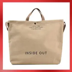 2Way✨ キャンバス トートバッグ ショルダーバッグ カジュアル ベージュ