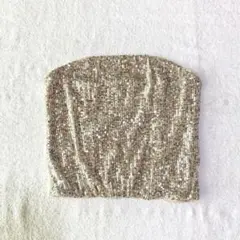 ✨未使用✨タグ付【ディバイデッド】チューブトップ スパンコール 背中ファスナーS