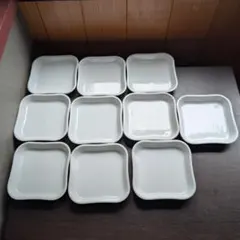 【10枚組】白磁 四角小皿 11cm 取り皿 菓子皿 シンプル 角皿 ホワイトのサムネイル