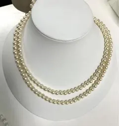 特価 イミテーション パール ネックレス 2連