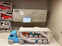 引っ越しの為大幅値下げ！ボーネルンド　木製　車をはこぶトラックのサムネイル