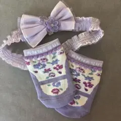 Anna Sui mini 花柄靴下とヘアバンドセット