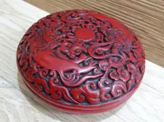 中国　伝統工芸品　北京彫漆工場製　堆朱　蓋物　彫漆　お土産　紫禁城 中国堆朱 香合 香道具 紫禁城 蓋物 彫漆 漆器 美術品 - メルカリ