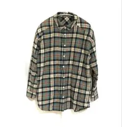 KBF チェック柄 長袖シャツ size ONE ルーズチェックシャツ