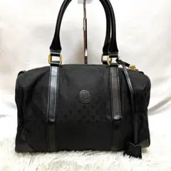 FENDI フェンディ　ヴィンテージ　ミニボストン　ハンドバッグ　ブラック