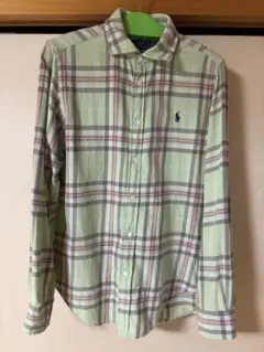 中古品・ラルフローレンRalphLauren クラシックフィット長袖ネルシャツ