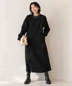 【UNFILO】BEAUTY FORM JERSEY ワンピース 黒 Sサイズ