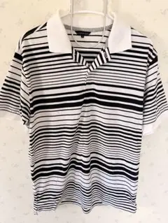 Gap athletic polo ボーダーデザイン ポロシャツ S - メルカリ