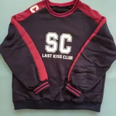 トレーナー ネイビーとレッドライン　Ｌ