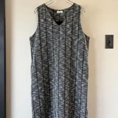 美品 LEPSIM レプシィム Vネック ノースリーブ ワンピース 重ね着 L