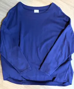 URBAN RESEARCH DOORS バックタック7分袖プルオーバ　ネイビー