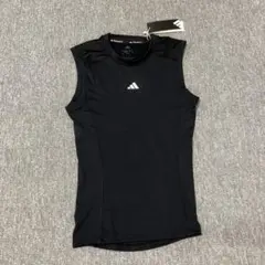 アディダス アンダーシャツ ノースリーブ メンズ 黒　サイズM