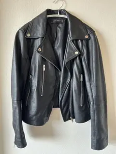 レディース ブラック ダブルライダースジャケット