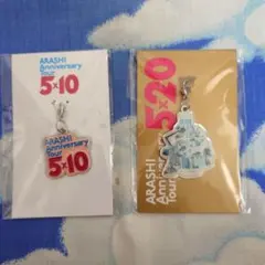 ◆452◆嵐◆5×10◆5×20◆会場限定チャーム東京◆2点セット◆ピンク青