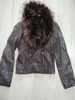 【希少】GIORGIO BRATO ラムレザージャケット ファー 40