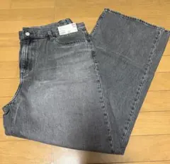 UNIQLO ワイドストレートジーンズ 36 グレー