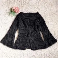 i074　アプレジュールミニョン　ニット　シャギーオフショルニット　【F】