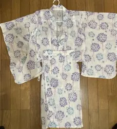 花柄浴衣 120cm 赤帯付き