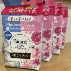 チ*ー様 Biore さらさらパウダーシート 香りマジック マリン to フロー