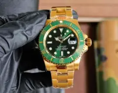 ROLEX Submariner 自動巻き 腕時計 グリーン/ゴールド