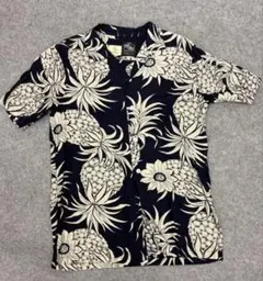 Kona Bay Hawaii × BY 別注　パイナップルアロハシャツ紺白のサムネイル