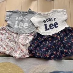 双子 Buddy Lee 花柄ワンピース 2枚セット