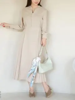 ROPE PICNIC サイズ38 サイドプリーツ　ロングワンピース