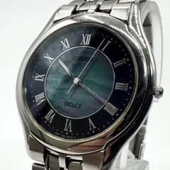 稼働/新品電池 SEIKO DOLCE ブルーシェル文字盤 8J41-6030
