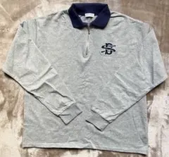 BROKEN BASE ジップアップポロシャツ グレー Mサイズ