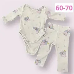 ダンボ　ロンパース＆腹巻きパンツ セット 60-70ベビー服